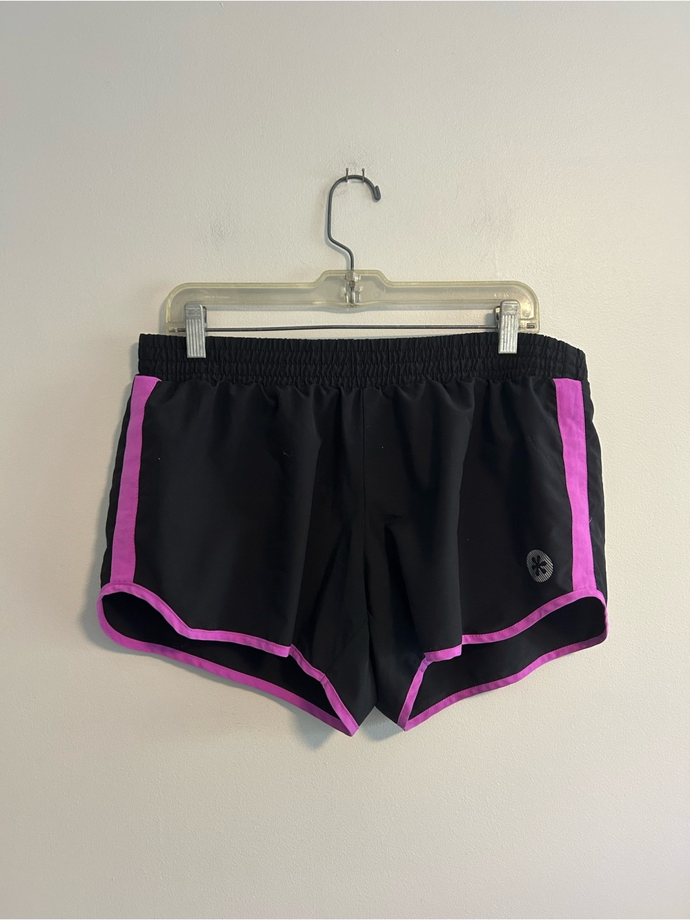 Old navy active large Black Athletic Running Shorts with purple Trim
